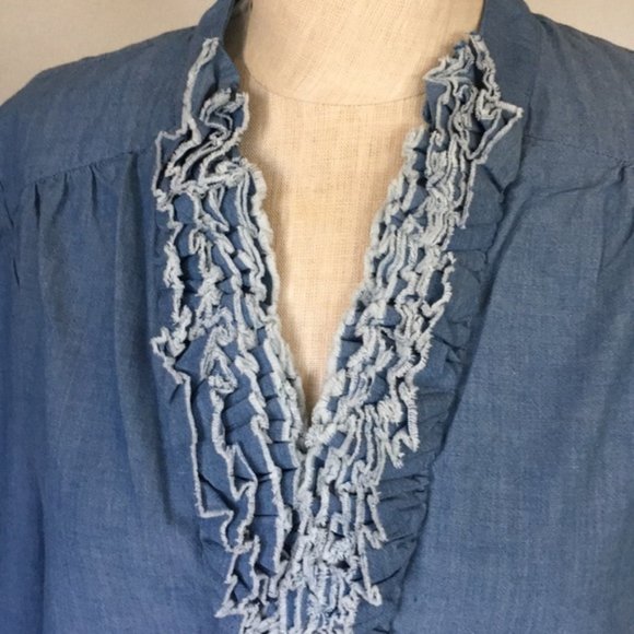 Sundance Catalog ruffle shirt - Medium - Picture 2 of 6